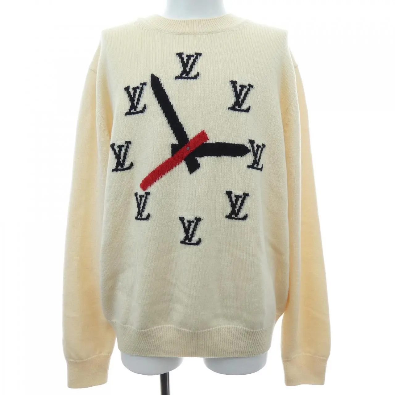 Pre-owned Louis Vuitton Others Small Leather Goods Croc Intarsia Pullover Wool Knit