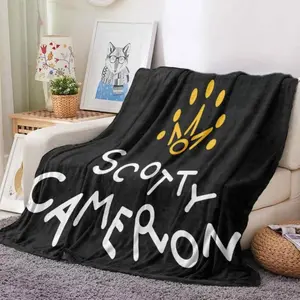Soft Comfortable Funny Throw Blanket Scotty Camerons Microfiber Blanket Quick Drying Beach Oversized Printing Super Absorbent Pool Towel Home Goods Black Cooling Cozy