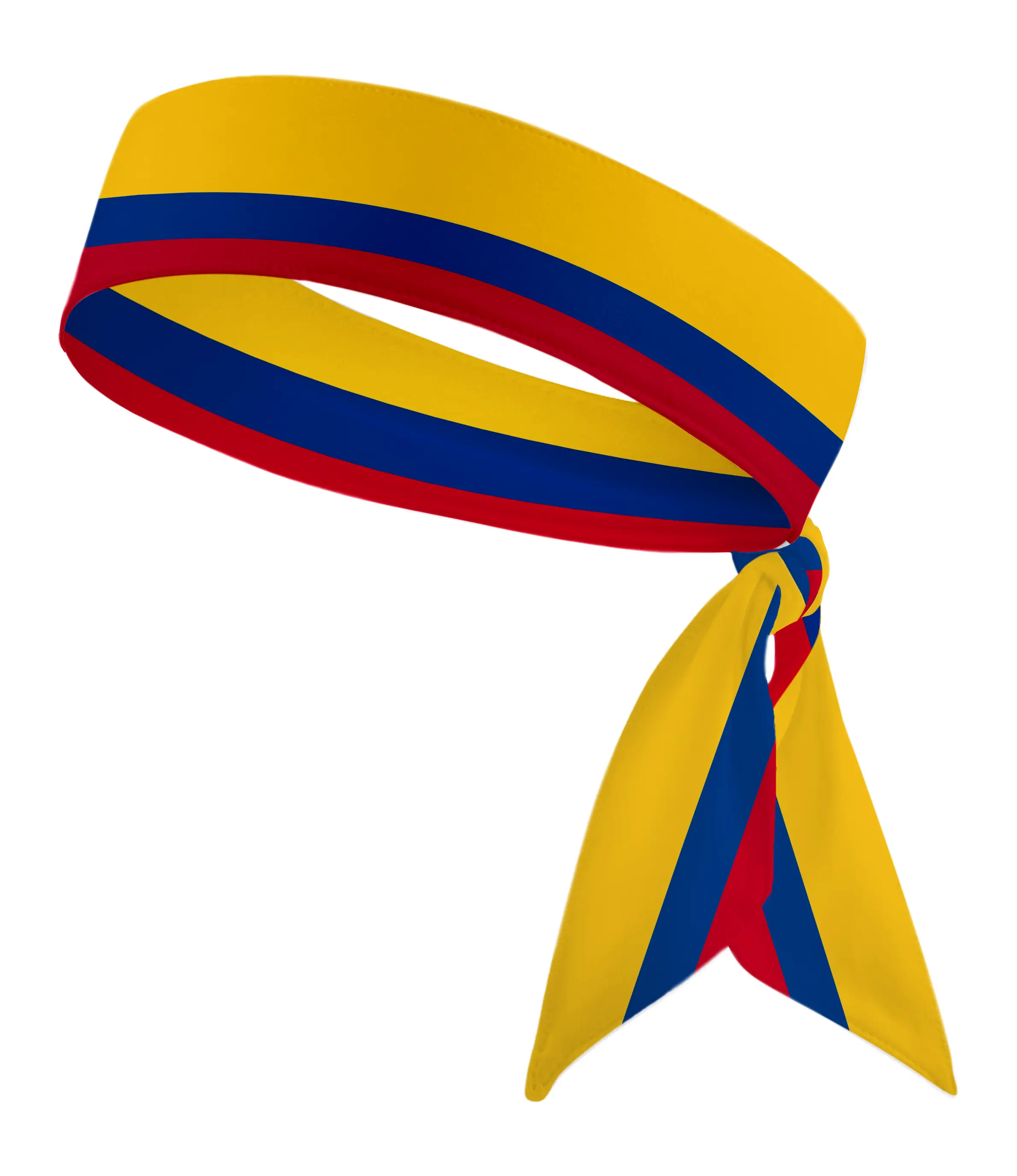 Colombia Colombian Soccer National Flag Head Tie Headband Fútbol Faixa de Cabelo Esportiva Bandeira Sports Football Costume Sweatband Argentinian Argentina Mexico Mexican Brazil Brazilian Canada Canadian French France Portugal Portuguese UK USA American