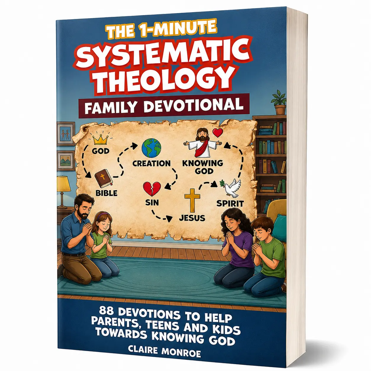 Claire Monroe - The 1-Minute Systematic Theology Family Devotional - 88 Devotions for Homeschool, Church Groups, Christian Concepts, New Believers & Family Discussion to Guide Parents & Kids