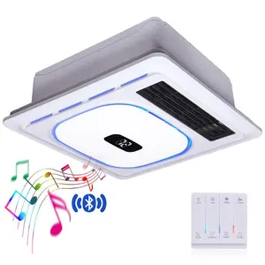 New 4-in-1 1800W Bathroom Exhaust Fan with Bluetooth Speaker Dual Heater 180 CFM