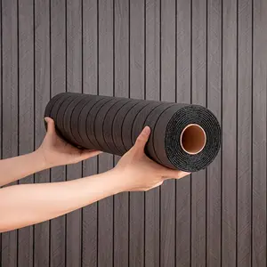 NINETAI Peel and Stick Wallpaper Wood-Grain Floor Tiles, 1 Rolls of PVC Material Wallpaper 17.7in*118.1in/12.9Sqft,Thickness: 4mm， Easy-Install