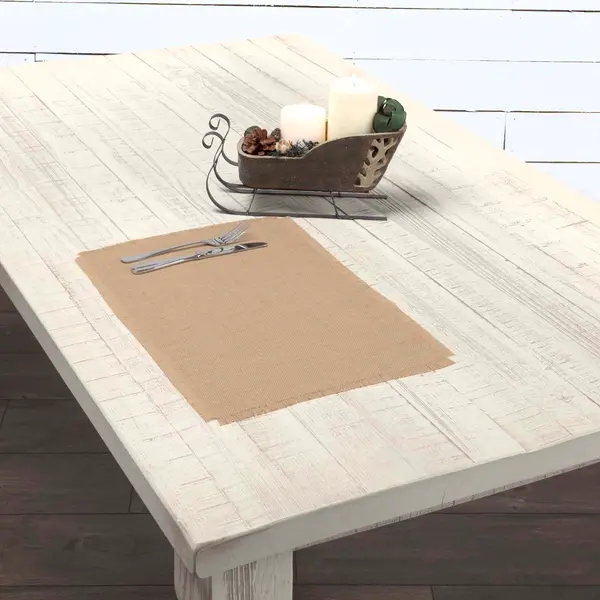 Jute Burlap Natural Placemat - Set of 6