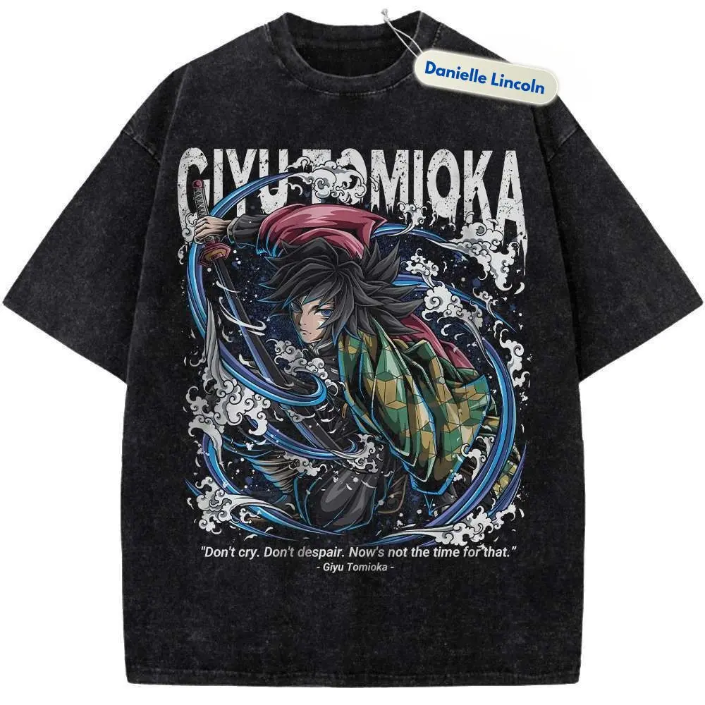 Giyu Tomioka Anime Shirt, Demon Slayer Vintage T-Shirt Gift For Fan Manga, Gift For Men, Gift For Women, Crew Neck T-shirt, Trending T-shirt