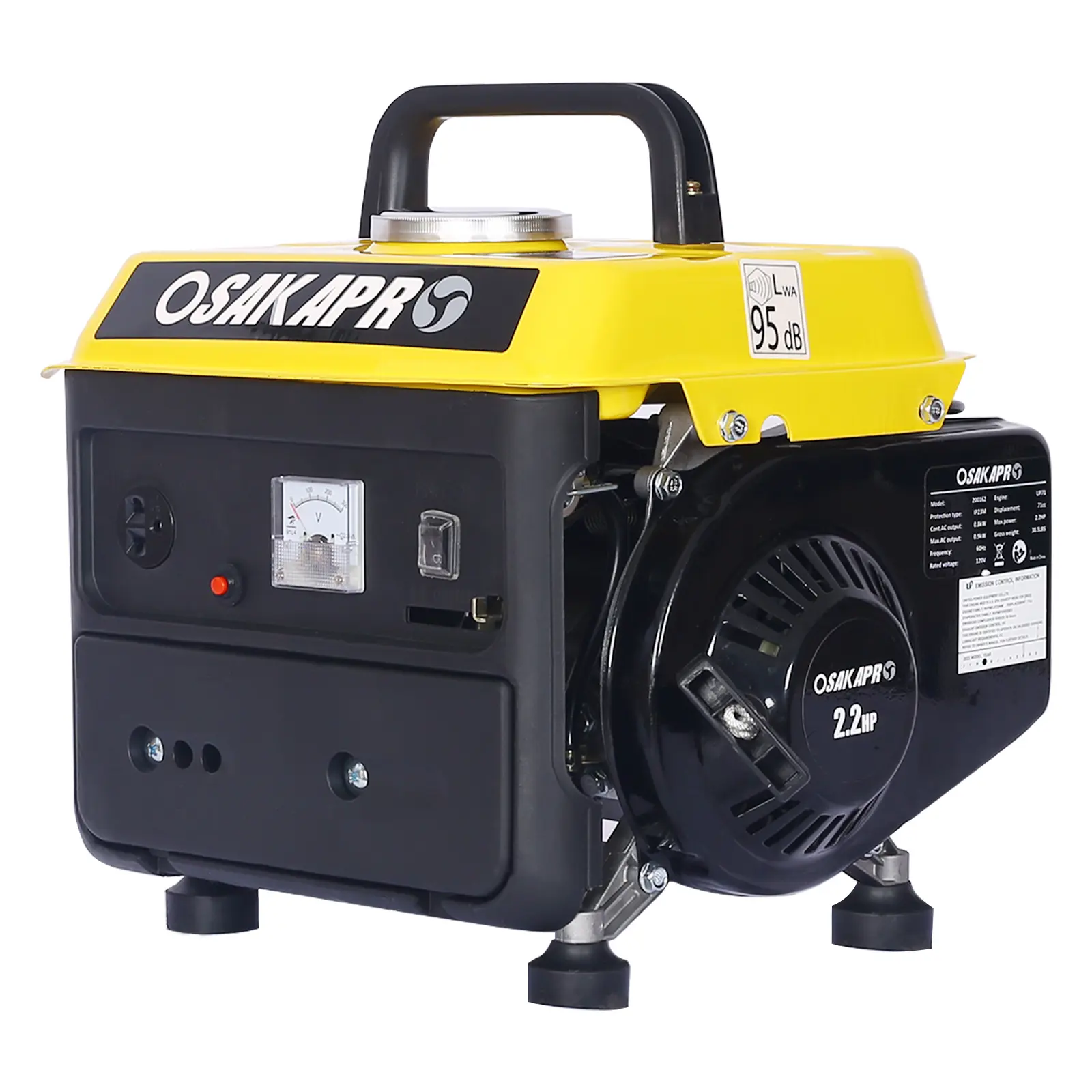 Portable EPA Approved 2-Stroke Gas-Powered Generator - 38.5 lbs, 4.2 L, 120V Low-Noise Outdoor Power Equipment for Home Use, Tailgating