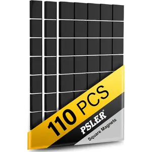 110Pcs Square Magnets Magnetic Tape Strip-Magnet Sheets with Adhesive Backing on One Side, Self - Adhesive on The Other Side For Fridge Organisation, Art Project, Classroom