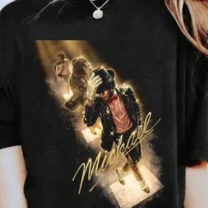 Michael Jackson Halftone Graphic Tee, King of Pop Music MJ Youth Shirt, MJ Music Retro Unisex T-Shirt, Perfect Gift For Men, Women, And Kids EW2 YDX 09V