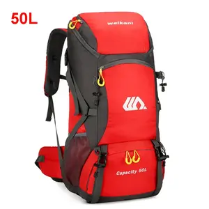 50L Travel Backpack Camping Men Large Hiking Bag Tourist Rucksack Waterproof Outdoor Sports Climbing Mountaineering Bag Luggage scione