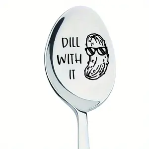 Unique Stainless Steel Pickle Spoon, Perfect Birthday Gift for Food Lovers & Coffee Enthusiasts, Durable Kitchen Tool