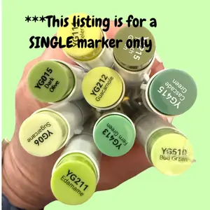 Yellow Greens Ohuhu Honolulu B Brush/Fine/ Chisel Tip  Single Color | Sold by The Marker Monster