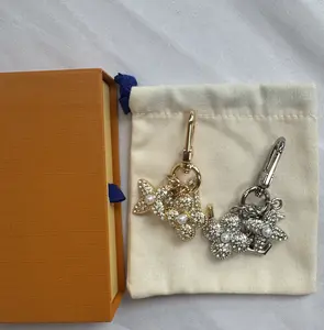 ✨Bling Crystal Bag Chain Set - Gold & Silver Sparkle Charms - Dual Use as Keychain or Purse Strap - Heavy Duty Rhinestone Accessories