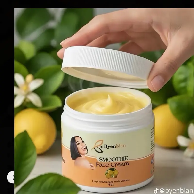Byenblan Brightening Lemon Face Cream, 4oz Daily Hydrating Facial Moisturizer for Glowing Skin