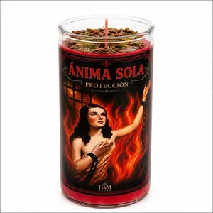 Ánima Sola Protection & Strength Candle – Prepared Herbal Blend, 14-Day Candle