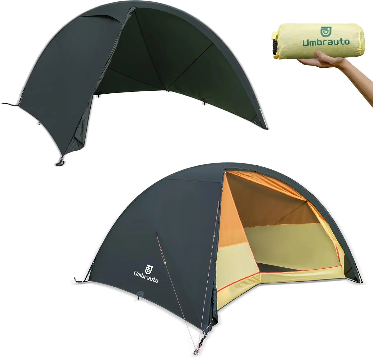 4 Person Backpacking Tent: Ultralight Camping Tent for 3 Seasons Outdoor Hiking Mountaineering, Beach Dome Tents, Portable with Carry Bag, Waterproof, Easy Setup