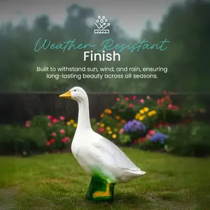 Wild Goose Statue 23 Inch Tall, Durable Plastic Material, Perfect for Lawn & Garden Decoration, Ideal for Indoors or Covered Outdoors, Garden Accessories