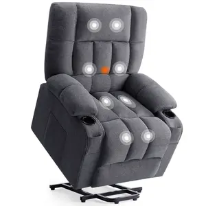 Sweet Furniture F Recliner Chair, Reclining Massage Chair with Heat, Home Theater Seating with Lumbar Support, Adjustable Electric Power Lift Chair