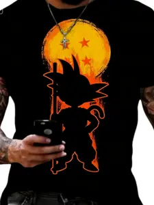 Dragon Ball T-Shirt for Goku Fans, City Style Streetwear Anime Tee, Perfect Gift for Daily Wear, Back-To-School Season, Parties