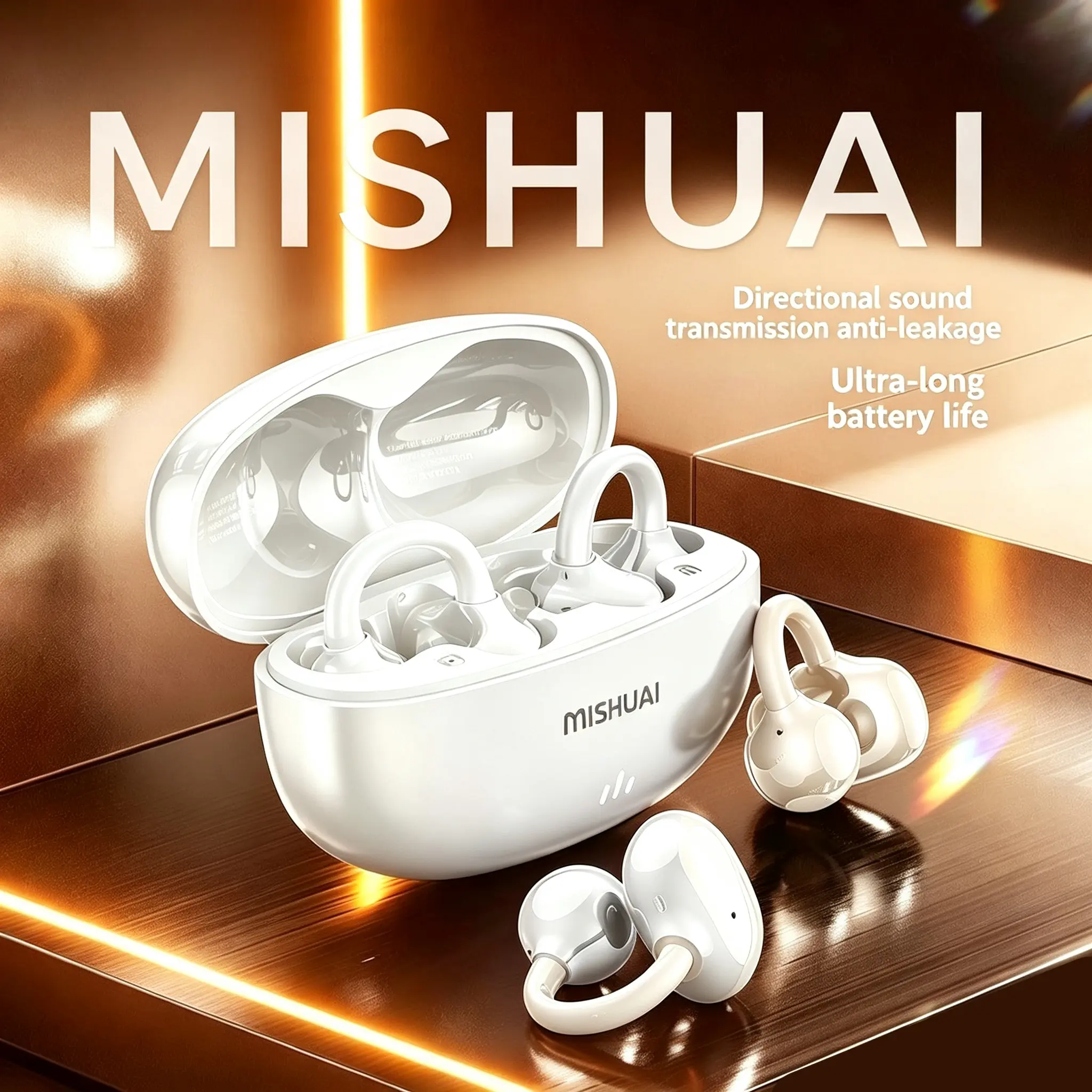 Bluetooth 6.0 Open-Ear Clip Wireless Earbuds – 720° Immersive Sound, Built-in Voice Assistant, Lightweight Clip-On Design for All-Day Comfort. Ideal for Work, Sports, Study, and Calls – A Great Gift for Everyone Audio Headphone Memory Noise Noise Cancella