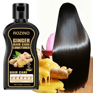 Rozino Ginger Hair Conditioner 100ML, Deep Repair, Strengthen Roots, Suitable for Dry Frizzy Hair, Smooth Texture, Portable Bottle