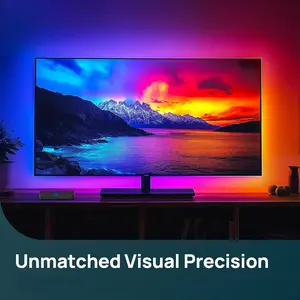 HDMI Synchronized TV Ambient Light Strip, Smart TV Backlight Ambient Light with Smart App Control, Freely Switchable Multi-scene Modes, Suitable for Living Rooms and Bedrooms, Creating a High-end Home Theater Effect