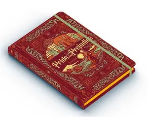 Pride and Prejudice Themed Portable Notebook - Gold-Edge Hardcover, Durable Cover, Elegant Gift for Students, Travel Diary, Stationery Office Supplies