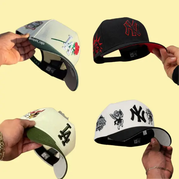 New Era MLB LA Dodgers & NY Yankees 9FORTY 59FIFTY Baseball Cap – Fitted Snapback Gorras for Men Women, Adjustable Hat with Curved or Flat Brim Style, Soft Comfortable Fit, Classic Streetwear Fashion, Vintage Sports Aesthetic, USA TikTok Trending Headwear
