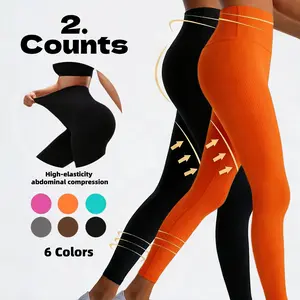 2 Pack High Waisted Scrunch Butt Leggings & Sports Bra Set - Lightweight Seamless Workout Outfit for Women, Fitness, Lounge