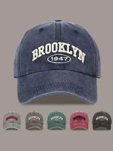 Unisex Vintage Baseball Cap, Quality Caps, Brooklyn 1947 Embroidered Adjustable Lightweight Polyester Outdoor Casual Hat, Men's & Women's Fashion Accessory