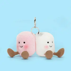 Jellycat Marshmallow Keychain – Stuffed Animal Keychains, Cute Animals, Fun Gift Ideas for Kids, Birthdays and Collectors, Keychains