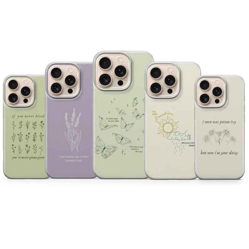 Aesthetic Swift Phone Case Folklore Taylor Song Lyrics For iPhone 17 Pro Max 16a 15 14 13 12 11 8 7