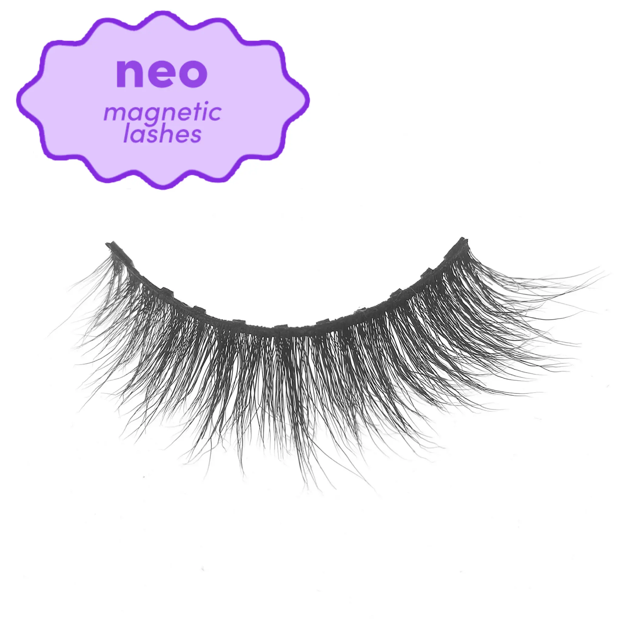 doe Beauty Old School - Reusable 60 Wears Magnetic Lashes. False Lash Wispies, Handmade from Korean Silk. Cruelty Free & Vegan, All-Day Strong Hold with 10 Magnets - 1 Pair