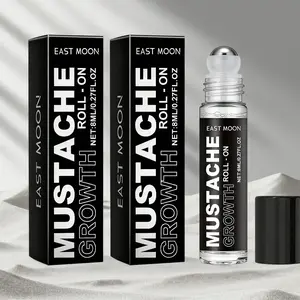 Men’s Beard Growth Serum Roller 8ml (2 Pack), Deep Nourishment for Thicker & Denser Beard, Strengthen Beard Roots, Repair Damaged Hair, Easy Absorbing, Perfect for Patchy Beard & Daily Care