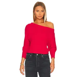 Bobi Off The Shoulder Top in Red Hot