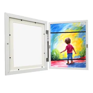 FixtureDisplays® 8.5 X 11" Letter Size Art Picture frame Great for Kids Drawings, Artworks, Children Art Projects, OD 10.2 X 12.6 X 1.6"  White 15893-NF