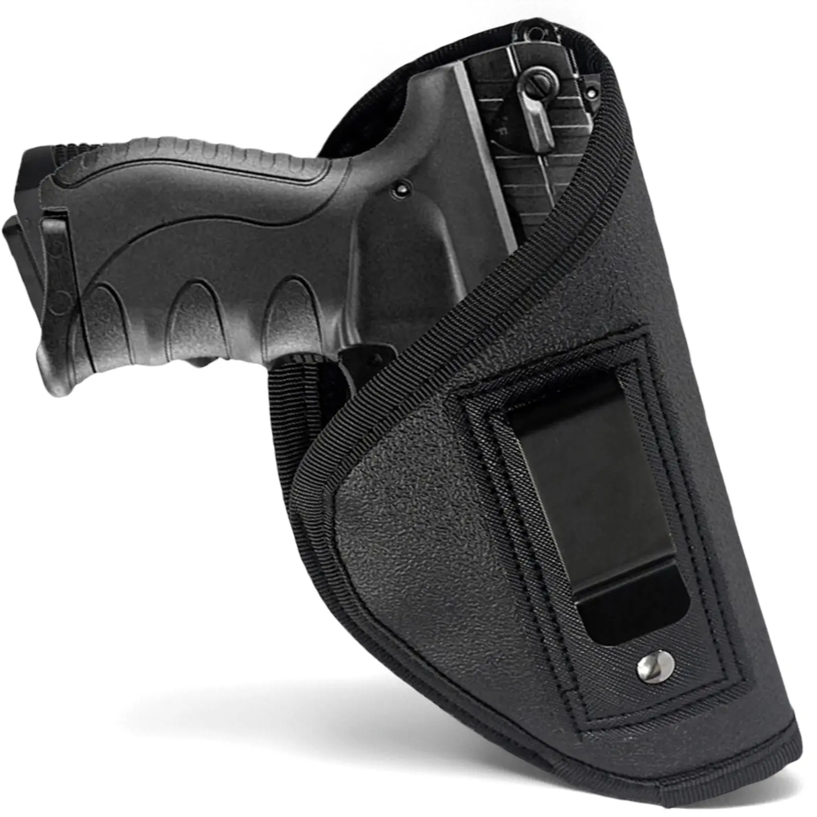 Universal Holster IWB Concealed Carry Anti-Slip Leather Gun Holster, Compatible with G2C, G3C, PK380, PPS, CCP, SR9C, G26, G43 Compact & Subcompact Handguns, Hunting Pistol Holsters for Sports & Outdoor Use