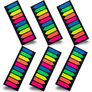 1200 count Sticky Tabs Page Markers Sticky Index Tabs, Arrow Flag Tabs - 10 Primary Color Tabs Page Flag Markers Bookmarks Book Tabs for Annotating Books