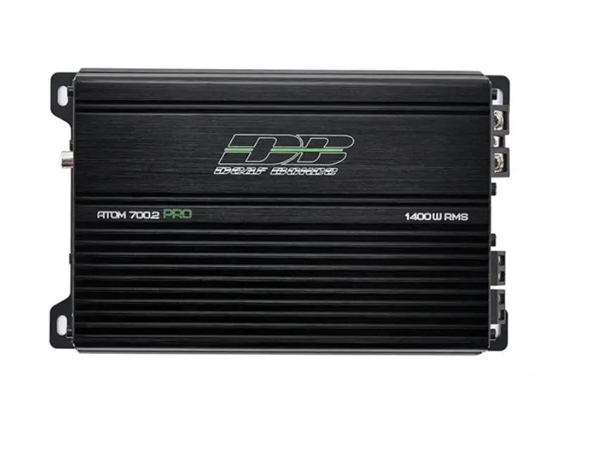 Deaf Bonce Apocalypse ATOM-700.2 PRO Automotive Audio Amplifier - 700W, 2-Channel, Compact, Compatible with Subwoofers, Subwoofer