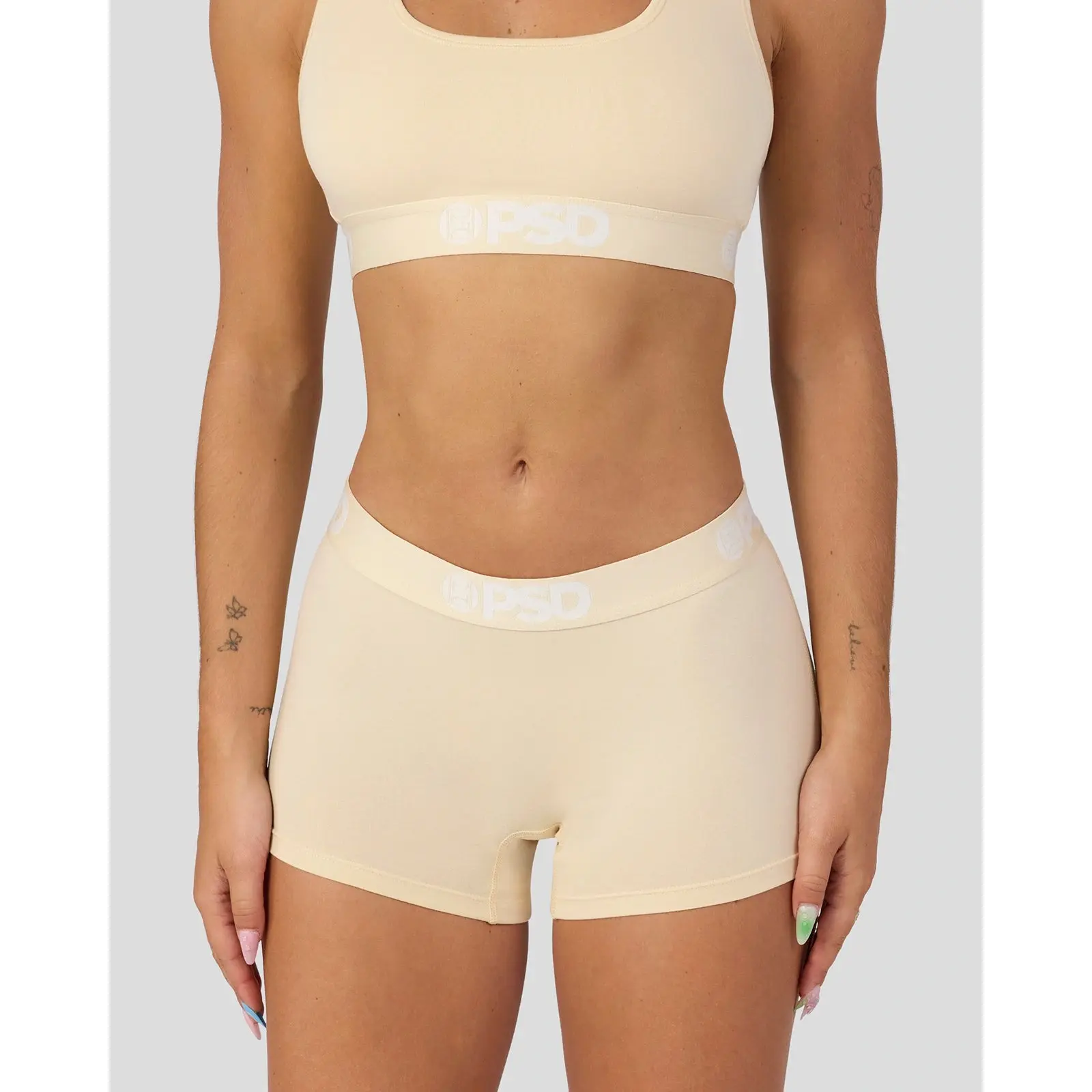 PSD Womens Creme Boy Short Underwear - Premium Modal Fabric Bottom Breathable PSD Womens Creme Boy Short Underwear - Premium Modal Fabric Bottom Breathable