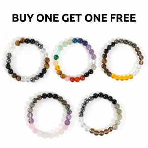 Buy 1 Get 4 Free Wealth Attraction Crystal Bracelet Set – Lucky Energy Stones from Around the World arpurraina money attraction bracelet men accessories inner strength luck jewelry protective banquet party colorful gemstone emo good