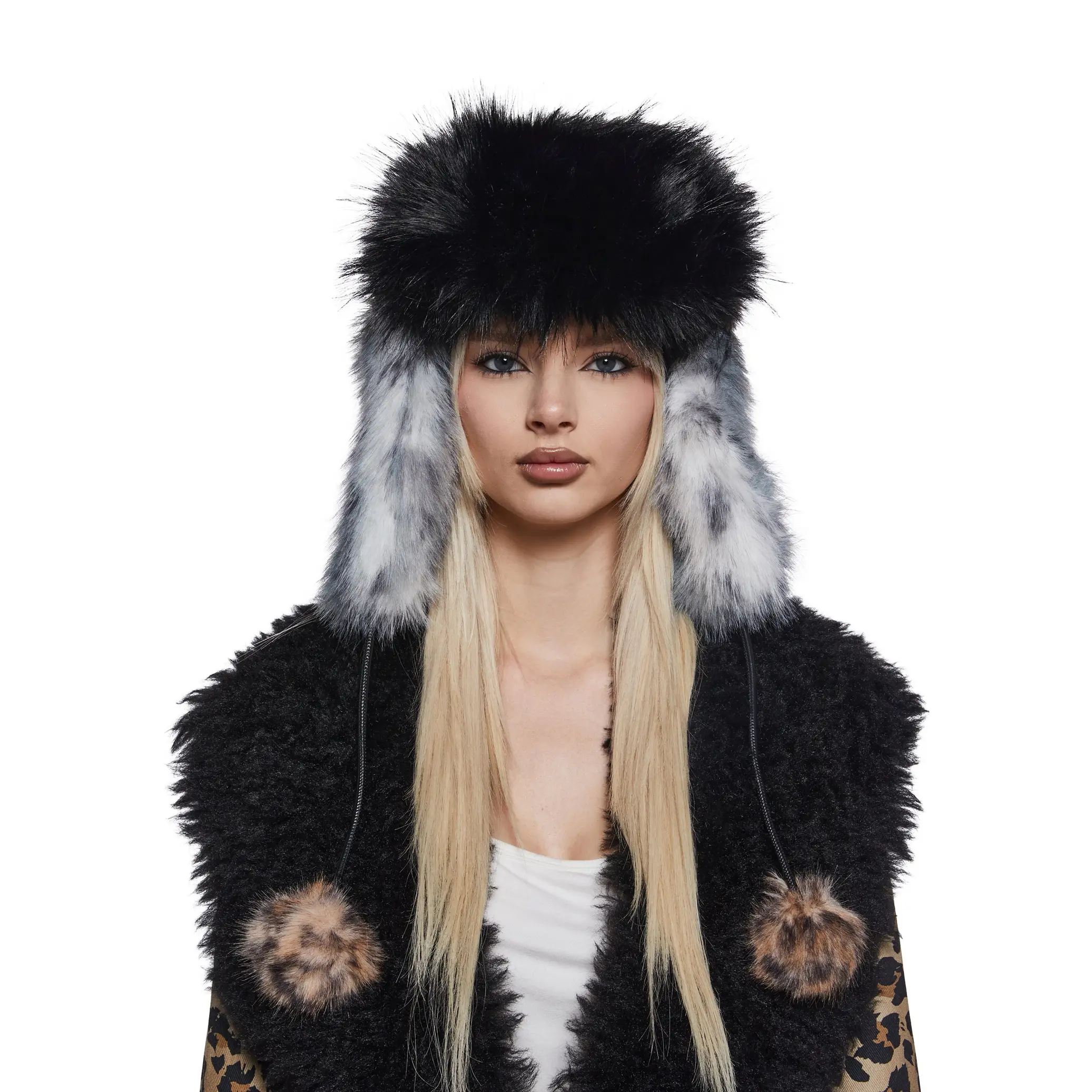 Popular Elite Faux Fur Hat - Multi