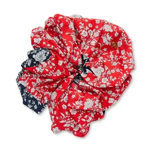SUMMER BLOOMS DOUBLE FACED AMERICANA LIBERTY OVERSIZED SCRUNCHIE