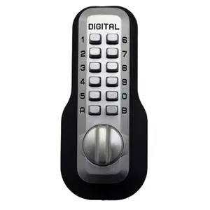 Lockey M-210-SN-DC-EZ Mechanical Keyless Deadbolt Ez Mount Plate Double Sided Combination Lock - Satin Nickel Brass