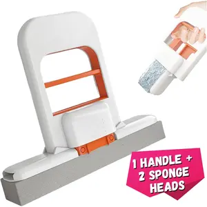 Mini , 2025 New Portable Self-Squeeze Small , Foldable Desktop s, Handheld Wet and Dry Use Cleaning Sponge s for Bathroom and Kitchen minihand mop Hands-Free Flat Floor Bucket Set Suction Cup Sponge Holder for Kitchen Sink  semiannual  sale  2023 easy ins