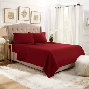 3 Piece Deep Pocket Bed Sheets Microbar Set Hotel Luxury Ultra Soft Bed Sheets All Sizes Includes 1 Pillowcases Bedroom Bedding Set Bedroom Bedding Set