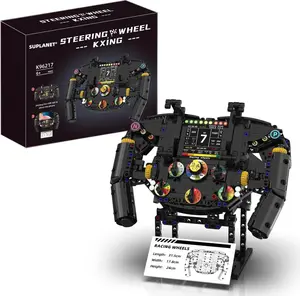 Racing Simulator Steering Wheel Building Set – for Adults & Racing Simulator Enthusiasts, with Moving Parts, for Racing Fans, Home and Office Decoration (833PCS)