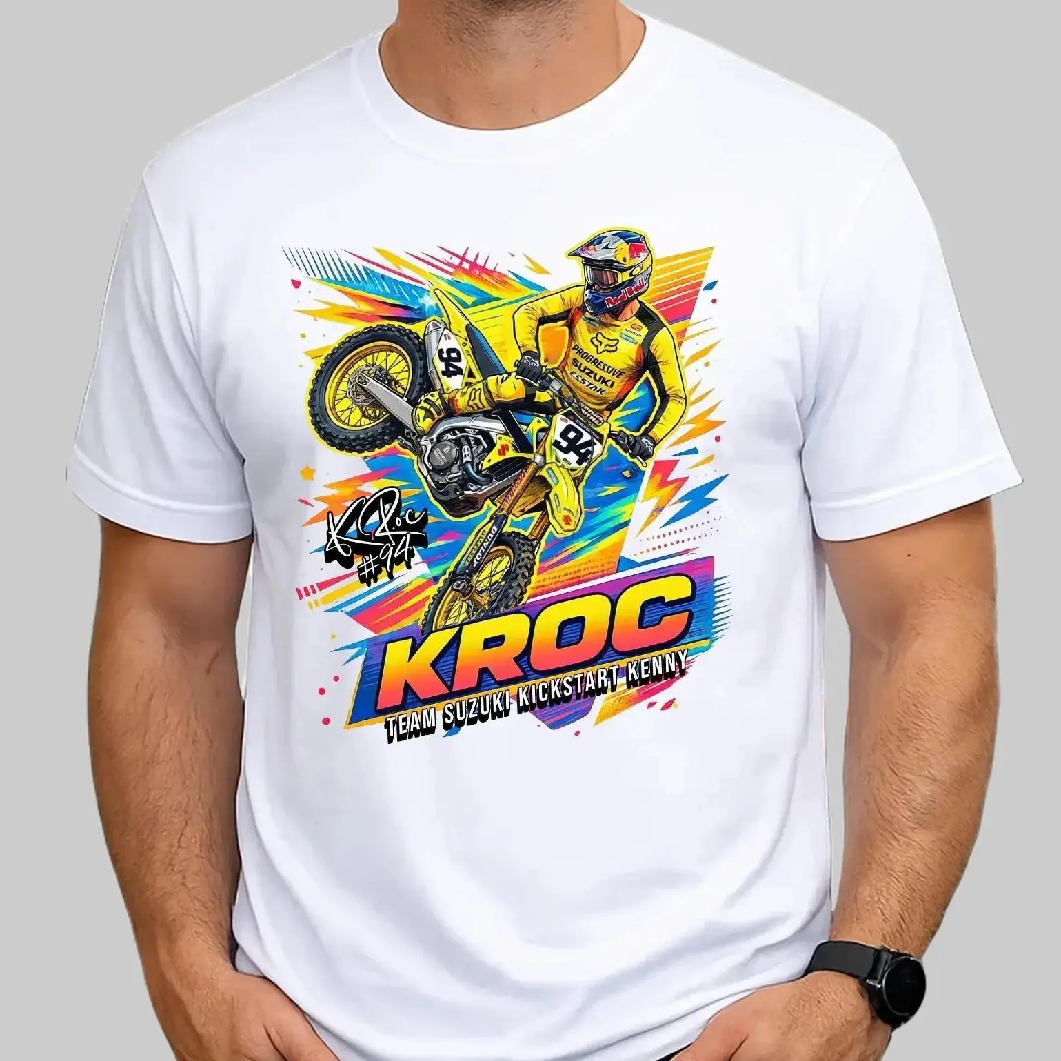 KRoc Supercross Motocross Rider Ken Roczen T-Shirt Sweatshirt Hoodie - Kickstart Kenny Racing Graphic Tee, Unisex Casual Wear, Moto Apparel