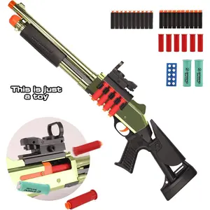 Safe Kids Foam Dart Blaster with 20 Soft EVA Darts & 6 Reusable Shells, an Outdoor Team Game Toy and Ideal Birthday Christmas Gift for Teens & Kids summervibes