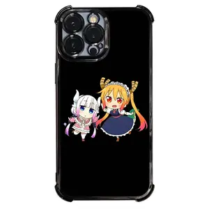 Phone Case - 1 PC Phone Case Featuring Kanna And Tohru from Miss Kobayashi'S Dragon Maid, Designed with an Electroplating Process for Protection. It Includes Reinforced Cushioning And Collision Prevention, Compatible with Various for iphone Models Incl