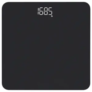 Scale for Body Weight, High Accuracy 0.1lb by Our Professional Factory Since 2001, Digital Weight Scale LED and Step On, 3*AAA Batteries Included, 400lb/182kg, Spray Silver Black