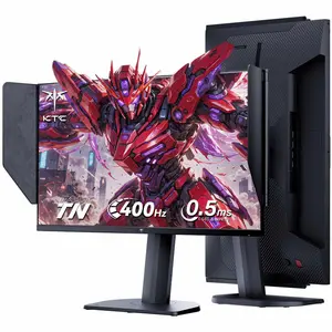 KTC 24.1" FHD 400Hz Gaming Monitor, Fast TN 1920*1080P 240Hz PC Monitor, 0.5ms GTG, Adaptive Sync, DAC, Vertical Monitors with Shielding Hood, HDMI DP Port, Tilt Swivel Pivot Height Adjustment, VESA 100*100mm, H25N7